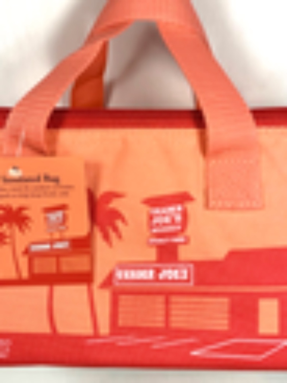TRADER JOE'S MINI INSULATED PEACH TOTE LUNCH COOLER BAG NWT